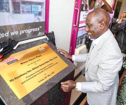 President unveils Winas Sacco Plaza-Embu-min